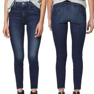 Mother High Waisted Looker Ankle Fray Denim Jeans HW Trip Down Memory Lane